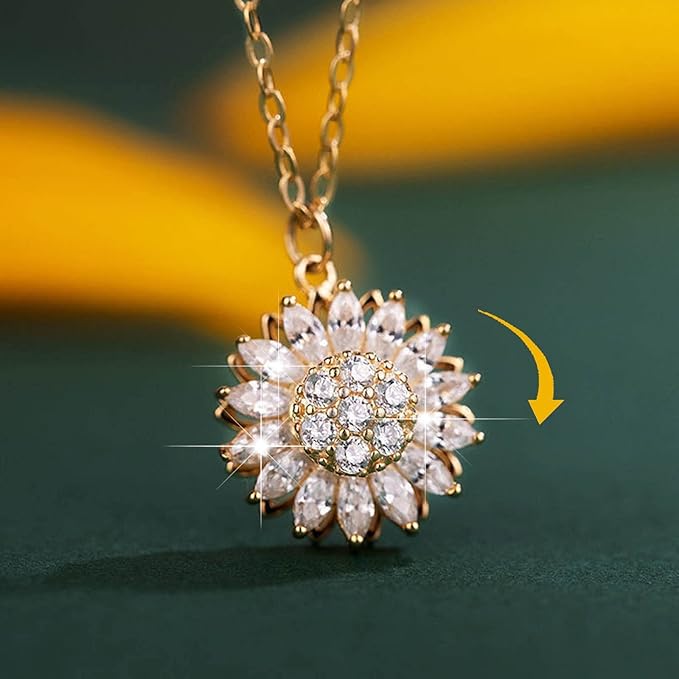 HERMOSO COLLAR MUJER GIRASOL ANTIESTRES - DELIVERY GRATIS
