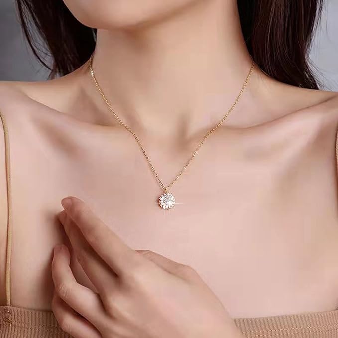 HERMOSO COLLAR MUJER GIRASOL ANTIESTRES - DELIVERY GRATIS