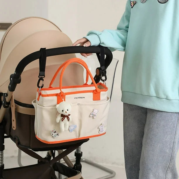 CARTERA PAÑALERA PORTA BIBERON CON PINES - DELIVERY GRATIS