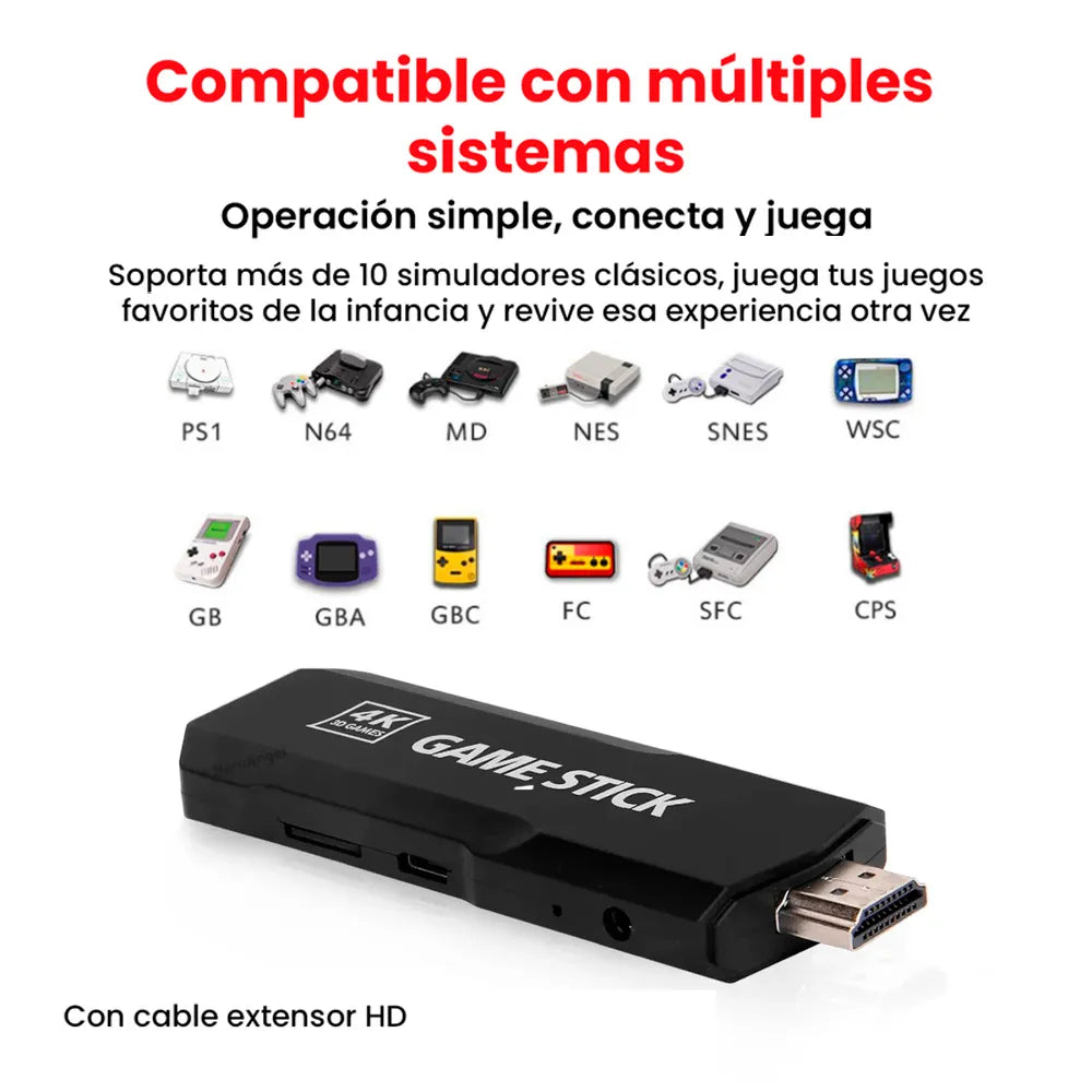 CONSOLA RETRO GAME STICK X2 PLUS 12 - DELIVERY GRATIS