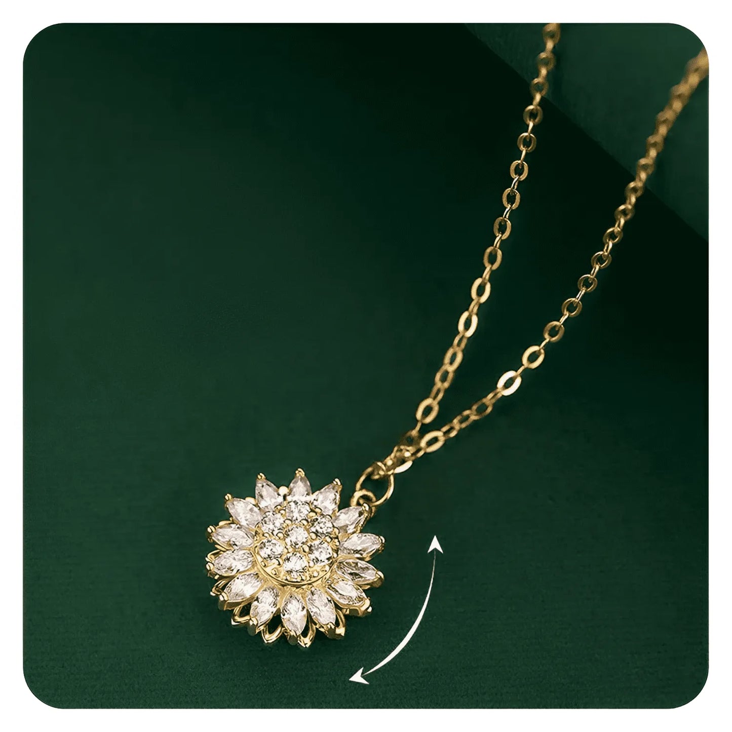 HERMOSO COLLAR MUJER GIRASOL ANTIESTRES - DELIVERY GRATIS