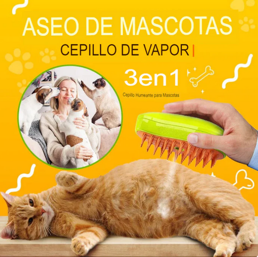 CEPILLO DE VAPOR PARA MASCOTAS 🐶🐱 - DELIVERY GRATIS